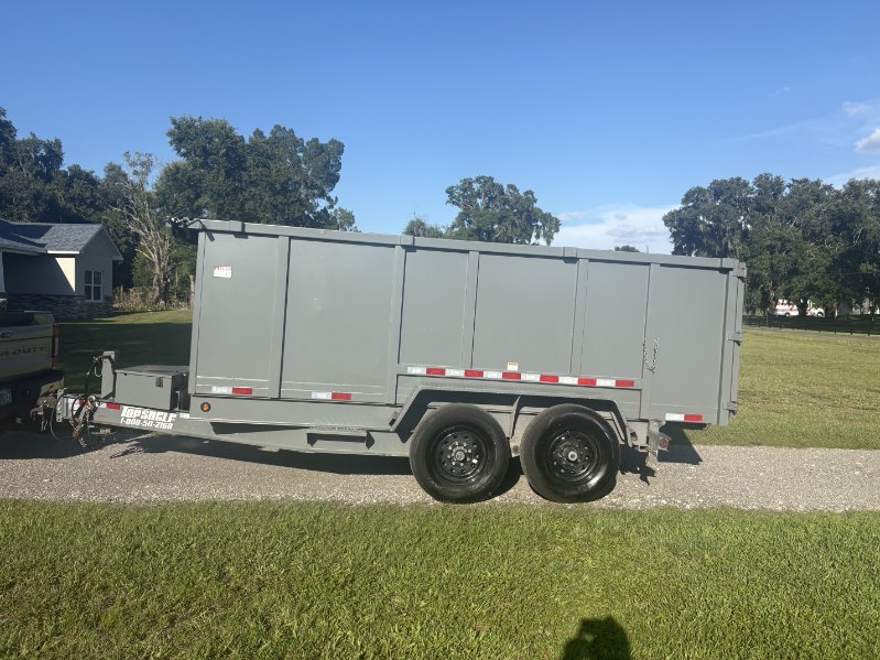 Side view of the 15-yard Lynch Haul dump trailer