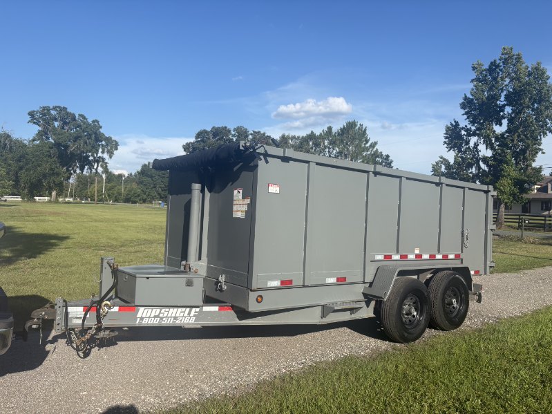 Dump trailer tarped and ready for the road